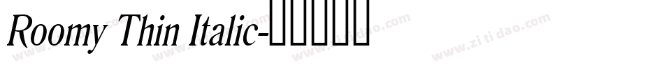 Roomy Thin Italic字体转换
